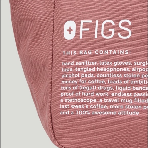 Figs Canvas Tote Mineral Mauve - Picture 2 of 5